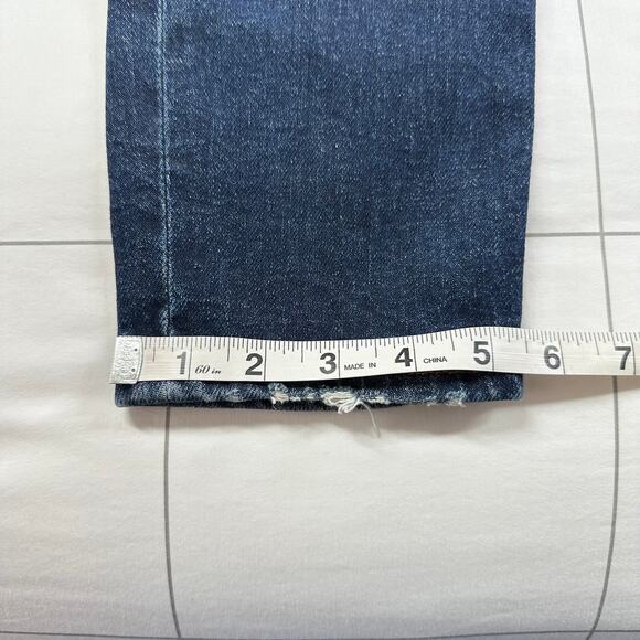 Agolde Jeans Women 27 Blue Nico High Rise Slim Cabana Button Fly Dark Wash Denim - Picture 13 of 13